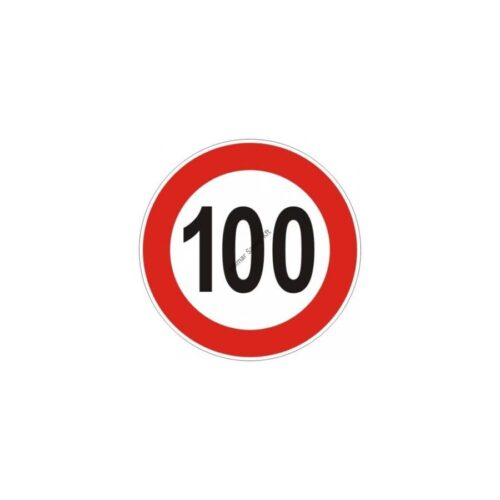 100 km/h sebesség tábla  pvc 160x160mm