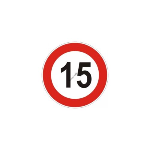 15 km/h sebesség tábla  pvc 160x160mm