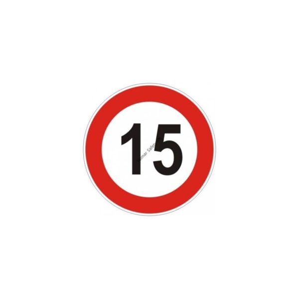 15 km/h sebesség tábla  pvc 160x160mm