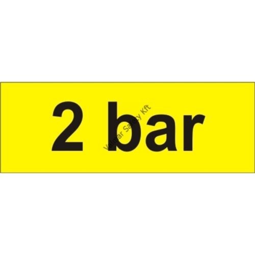 2 bar tábla  öntapadós matrica 70x25mm