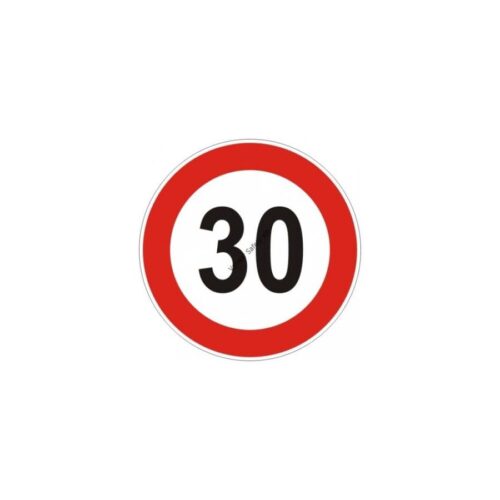 30 km/h sebesség tábla  pvc 160x160mm