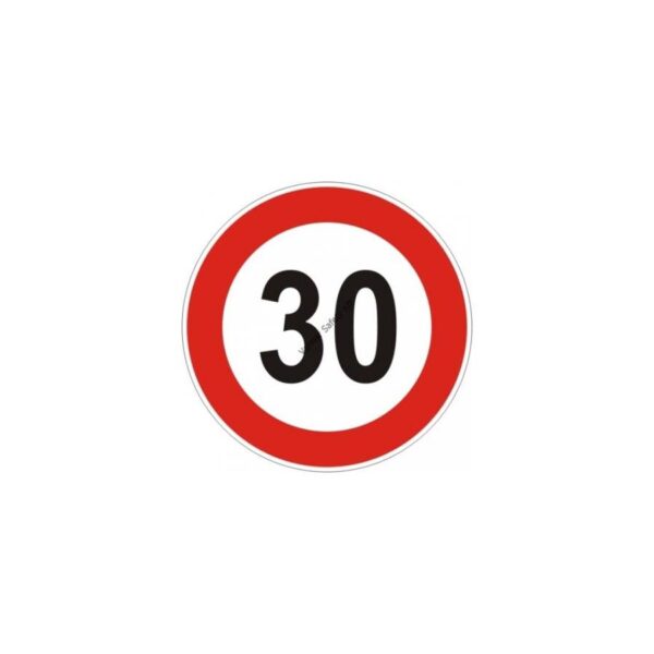 30 km/h sebesség tábla  pvc 160x160mm