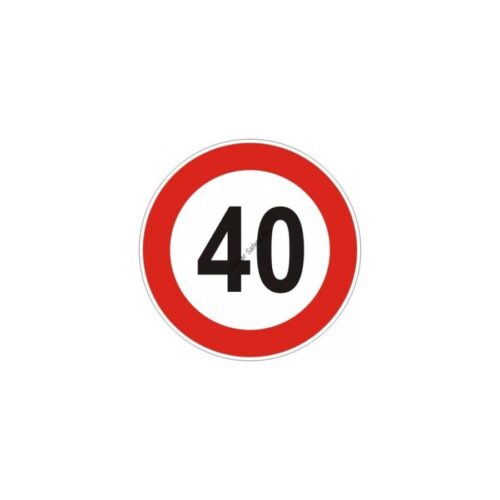 40 km/h sebesség tábla  pvc 160x160mm