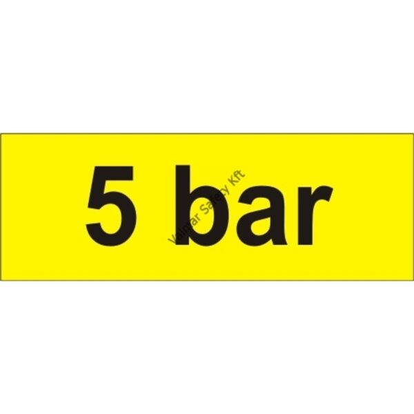 5 bar tábla  öntapadós matrica 70x25mm