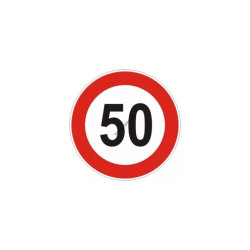 50 km/h sebesség tábla  pvc 160x160mm