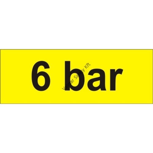 6 bar tábla  öntapadós matrica 70x25mm