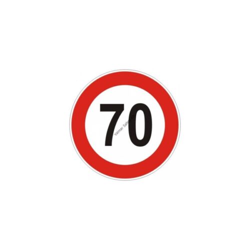 70 km/h sebesség tábla  pvc 160x160mm