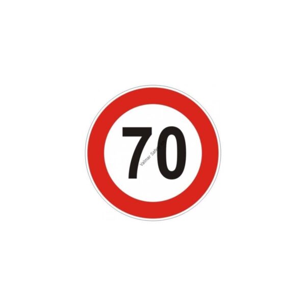 70 km/h sebesség tábla  pvc 160x160mm