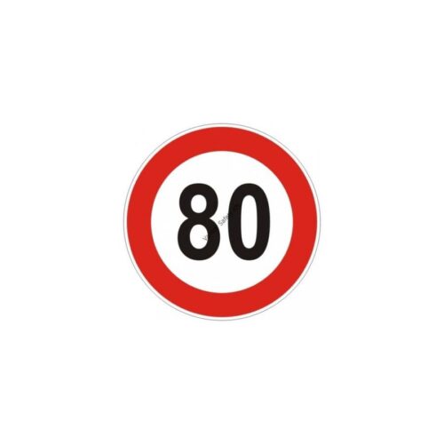 80 km/h sebesség tábla  pvc 160x160mm
