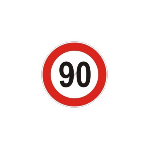 90 km/h sebesség tábla  pvc 160x160mm