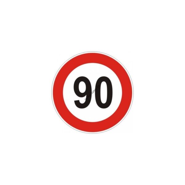 90 km/h sebesség tábla  pvc 160x160mm