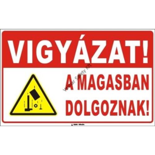 A magasban dolgoznak pvc 400x250mm