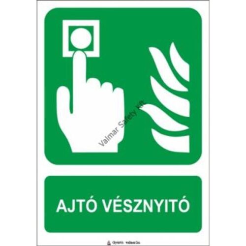 Ajtó vésznyitó(utánvilágító) - pvc 150x200 mm