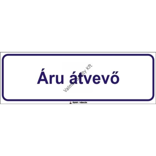 Áru átvevo pvc 300x100mm