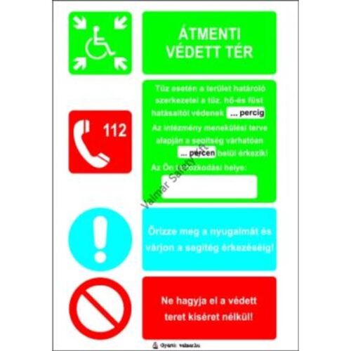 Átmeneti védett tér(1) - pvc 175x250 mm