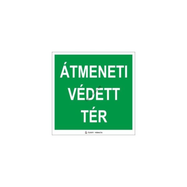 Átmeneti védett tér(2) utánvilágító - pvc 160x160 mm