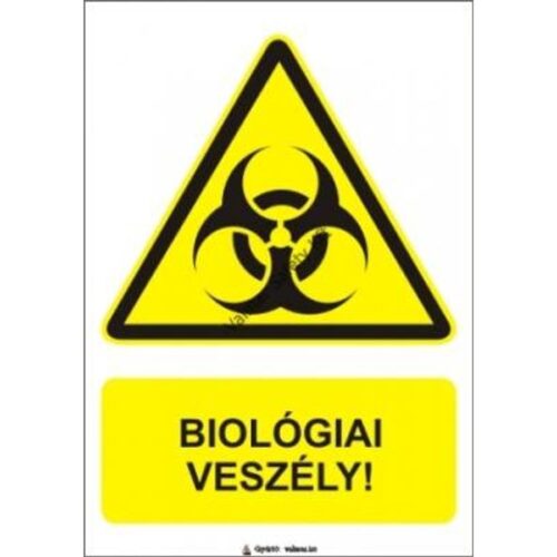 Biológiai veszély pvc 175x250mm