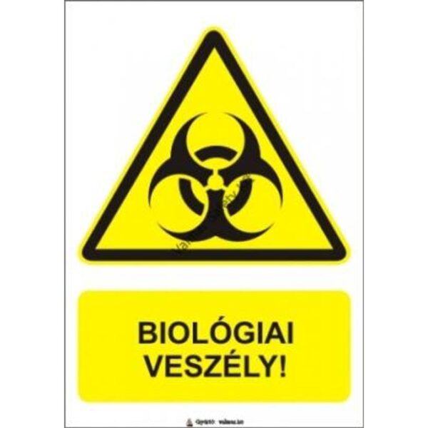 Biológiai veszély pvc 175x250mm