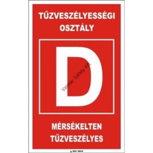 ? D? Mérsékelten tuzveszélyes pvc 400x250mm