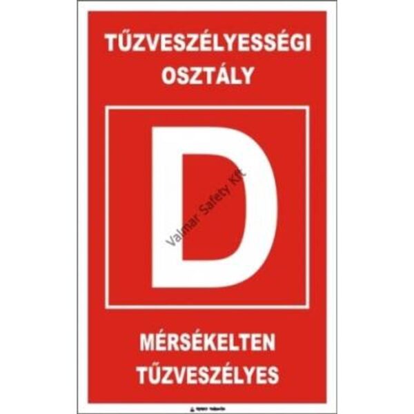 ? D? Mérsékelten tuzveszélyes pvc 400x250mm