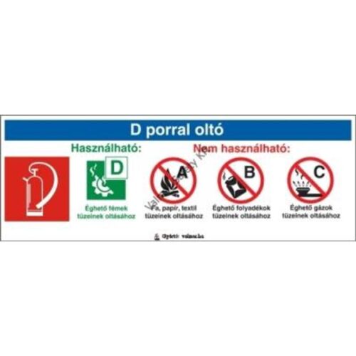 D porral oltó magyarázó tábla pvc 240x85mm