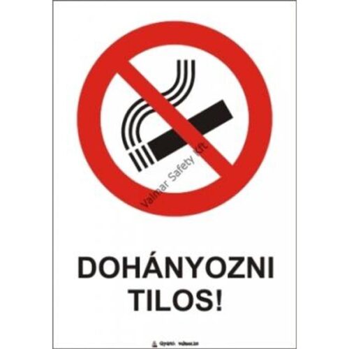 Dohányozni tilos pvc 175x250mm