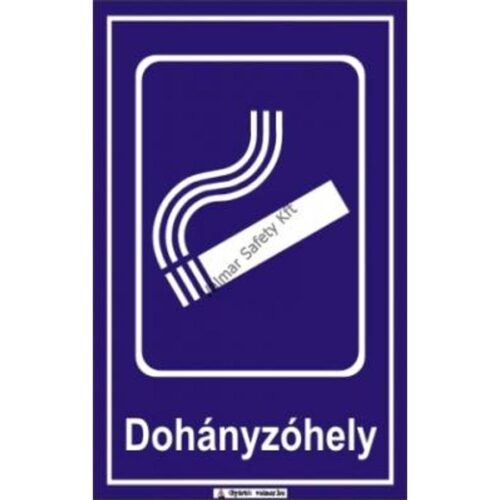 Dohányzóhely pvc 400x250mm