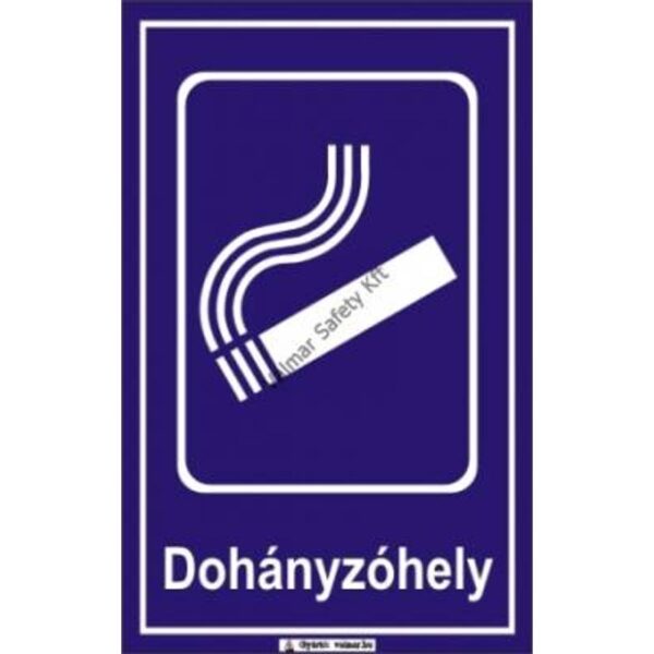 Dohányzóhely pvc 400x250mm