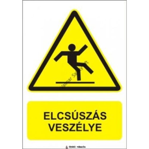 Elcsúszás veszélye pvc 175x250mm