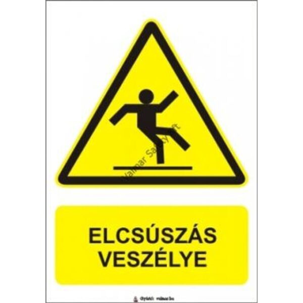 Elcsúszás veszélye pvc 175x250mm