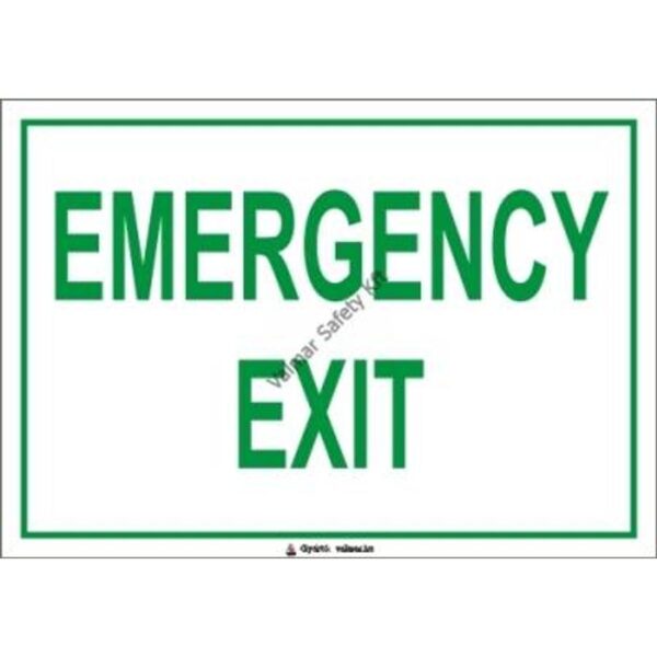 Emergency exit pvc 175x250mm