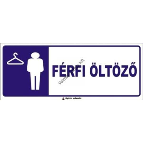 Férfi öltözo pvc 250x100mm