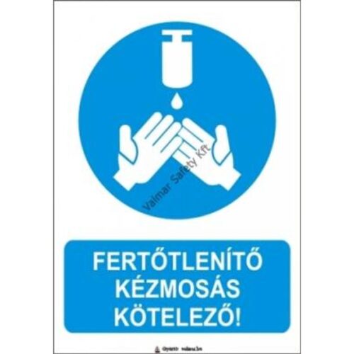Fertotleníto kézmosás kötelezo pvc 175x250mm