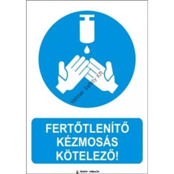 Fertotleníto kézmosás kötelezo pvc 175x250mm