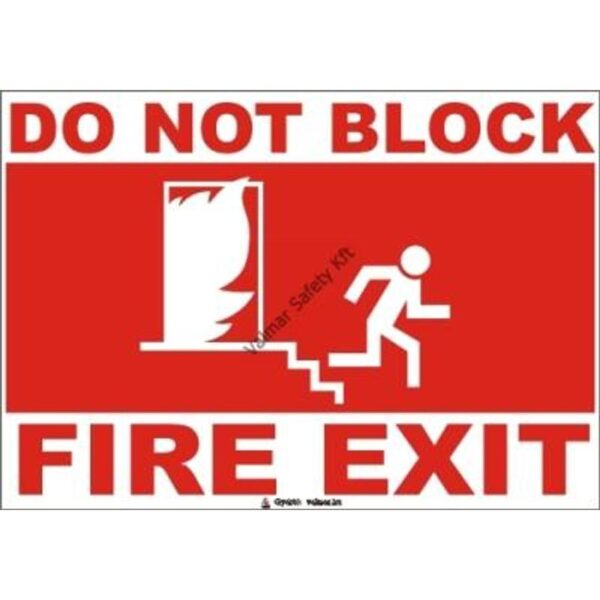 Fire exit pvc 175x250mm