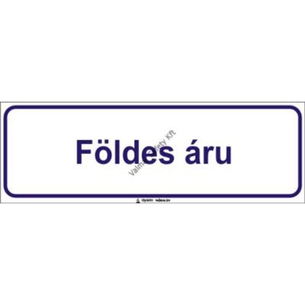 Földes áru pvc 300x100mm