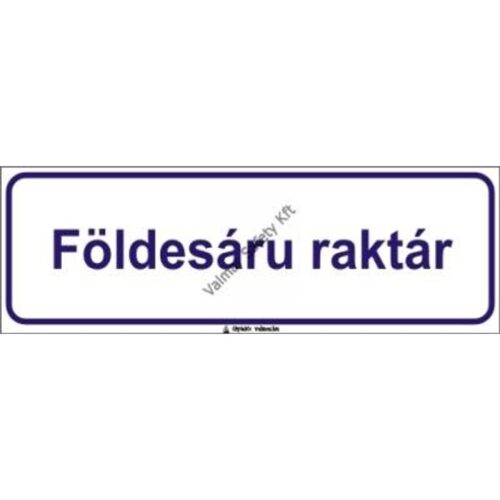 Földesáru raktár pvc 300x100mm