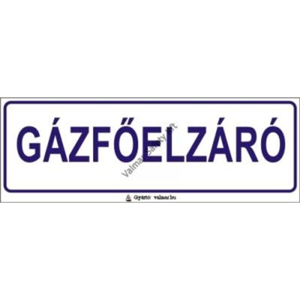 Gázfoelzáró pvc 200x70mm
