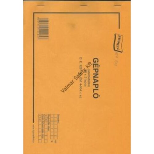 Gépnapló (30x2 lapos)