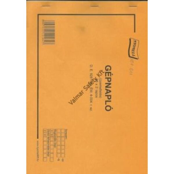 Gépnapló (30x2 lapos)