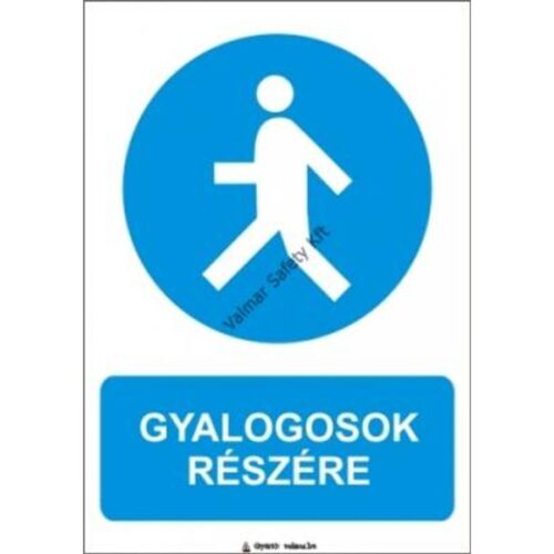 Gyalogosok részére pvc 175x250mm