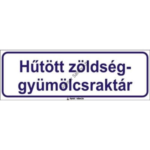 Hutött zöldség és gyümölcsraktár pvc 300x100mm