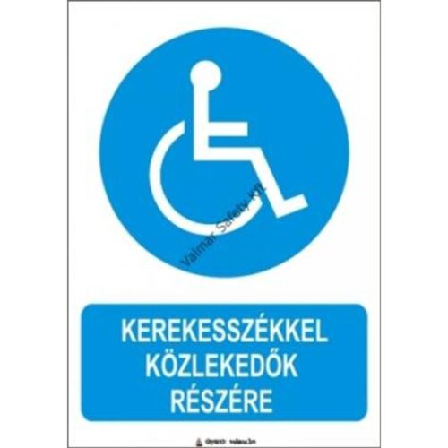 Kerekesszékkel közlekedok részére pvc 175x250mm