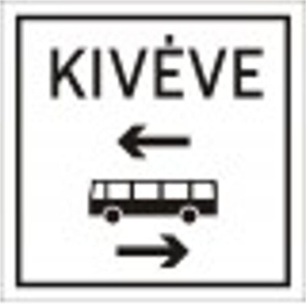 Keresztirányban kétirányú autóbuszforgalom - HIP fényvisszaverős szendvicslemez 600 mm