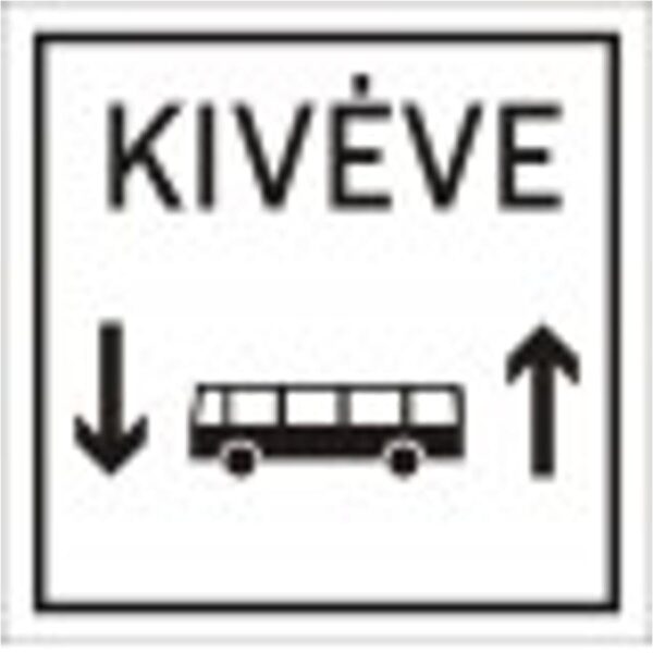 Kétirányú autóbusz forgalom - HIP fényvisszaverős szendvicslemez 600 mm