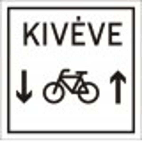 Kétirányú kerékpáros forgalom - HIP fényvisszaverős szendvicslemez 600 mm