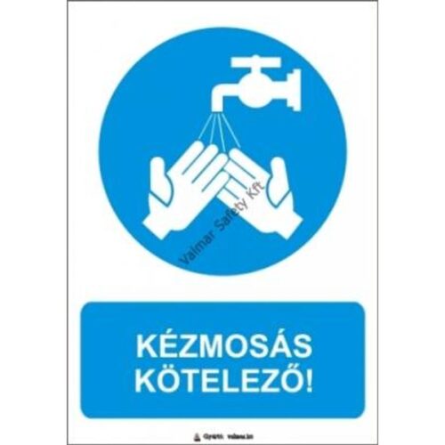 Kézmosás kötelezo pvc 175x250mm