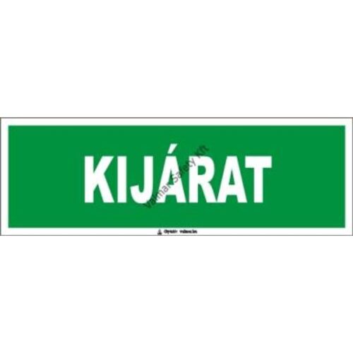 Kijárat(utánvilágító) pvc 300x100mm