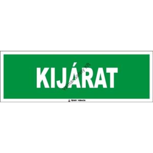 Kijárat(utánvilágító) pvc 300x100mm