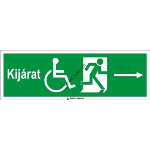 Kijárat jobbra kerekesszékeseknek pvc 300x100mm